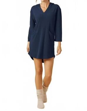 NEW SOFTIES terry hooded lounger in midnight